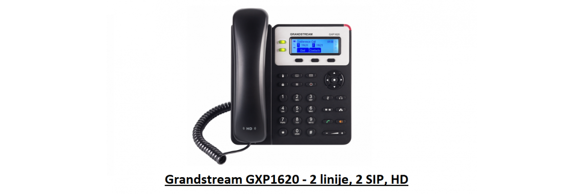 Grandstream GXP1620 - 2 linije, 2 SIP, HD